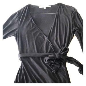 Black wrap style dress